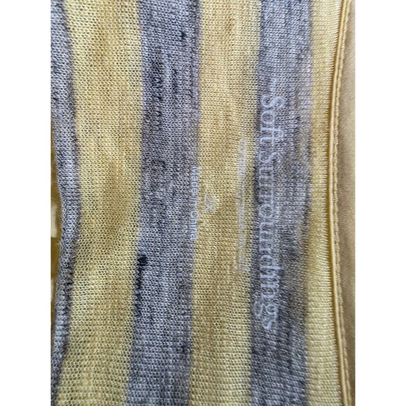Soft Surroundings Womens 2X Yellow & Gray Striped Long Sleeve Top - Picture 5 of 8